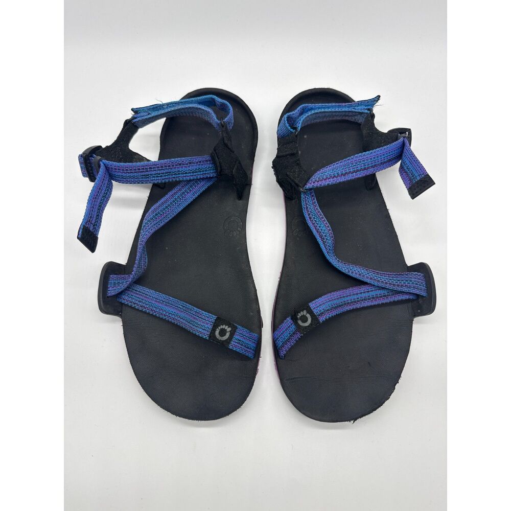 Xero Shoes Z-Trail EV Barefoot Minimalist Strappy Sandal Purple Blue Womens 8